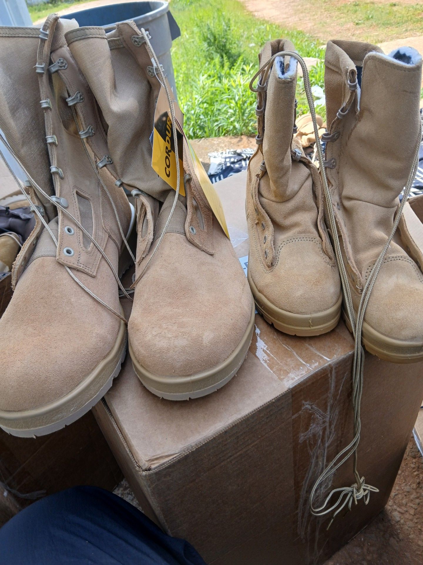 BELLEVILLE LIGHT GREEN STEEL TOE TACTICAL BOOTS, Sizes 4, 13.5, 14, 15