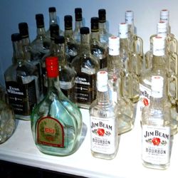 Glass Whiskey Bottles (Empty)