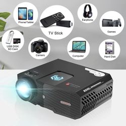 Projector Portable Native 1080P 5G WiFi Video Projector [2022 Upgraded 500 ANSI] Movie Projector Mini projectors Contrast 9000:1 Compatible with iPhon