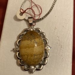 15 Inches Necklace Sterling Silver Charm Plated