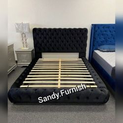 King Size Queen size bed frames Upholstered platform beds