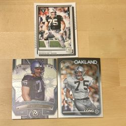 Howie Long Raiders HOF 3-Card Lot Legends Chrome & Donruss