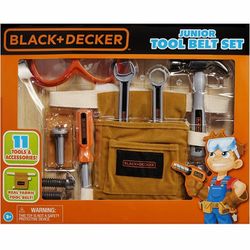 BLACK+DECKER Jr Tool Belt Set with 11 Tools and Accessories
