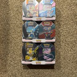 Pokemon V-Heroes Bundle Tins Target 2023 Sealed Espeon Jolteon Umbreon SYLVEON Vaporeon Flareon