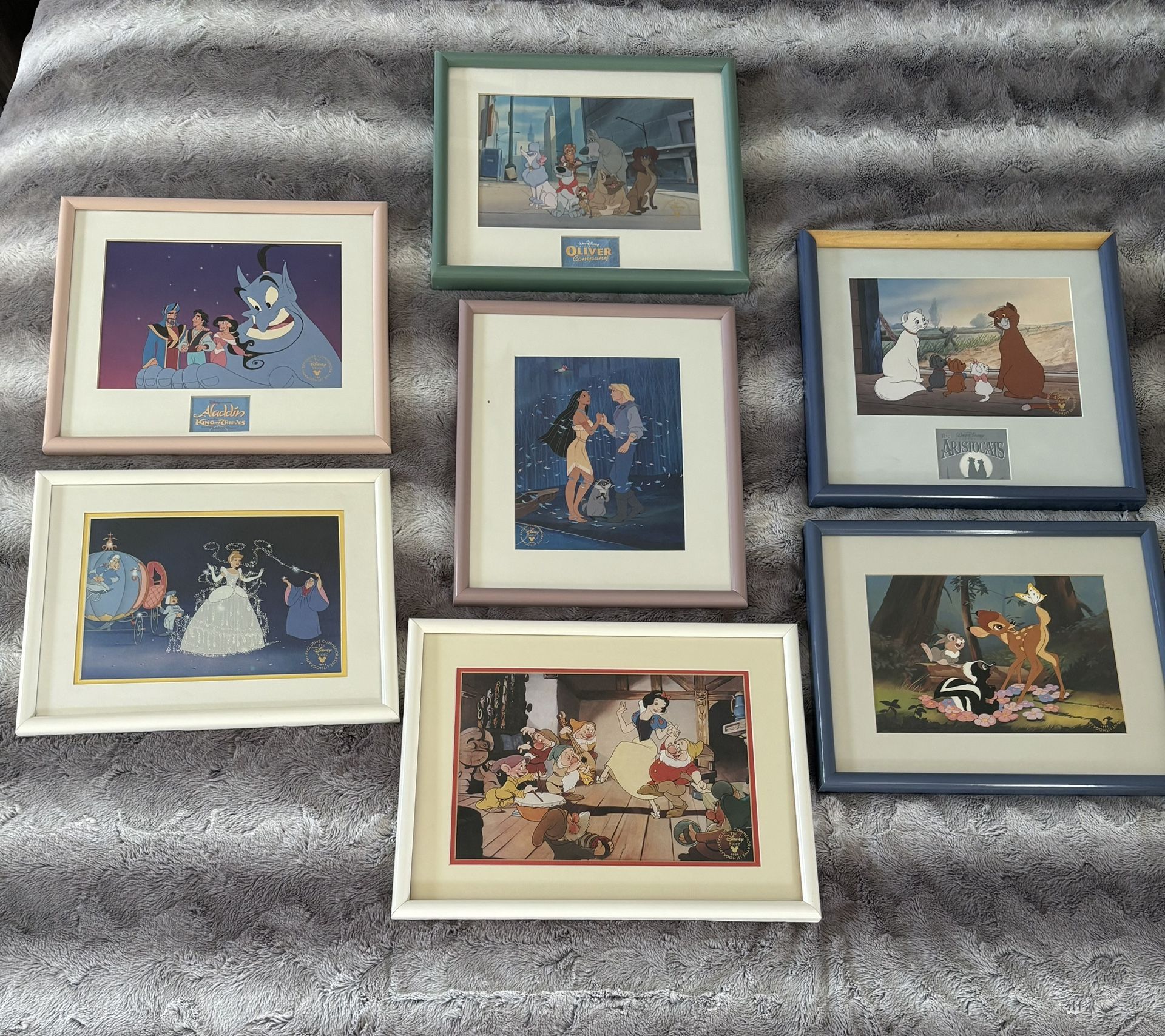 Lot Of Disney Exclusive Collectible Framed Lithographs