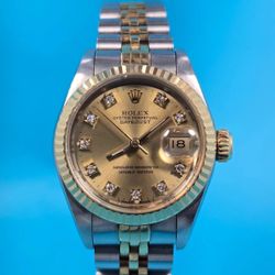 Rolex Lady Datejust 6917 Yellow Gold Two Tone Diamond Jubilee Bracelet Watch