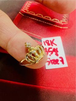 18K Solid Gold Wedding Ring 3.5Gr Size 7