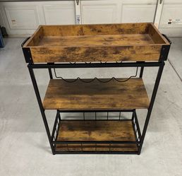 Wooden Bar Cart