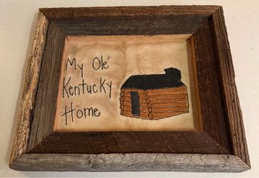 Collage My Olé Kentucky Home in Barnwood frame
