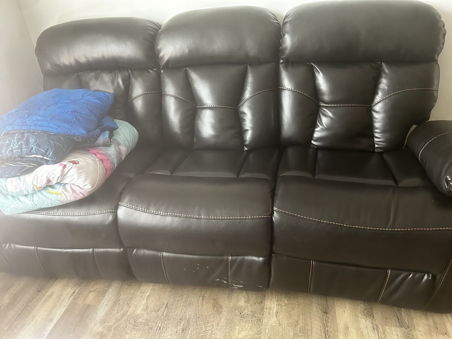 Leather Recliner Sofa