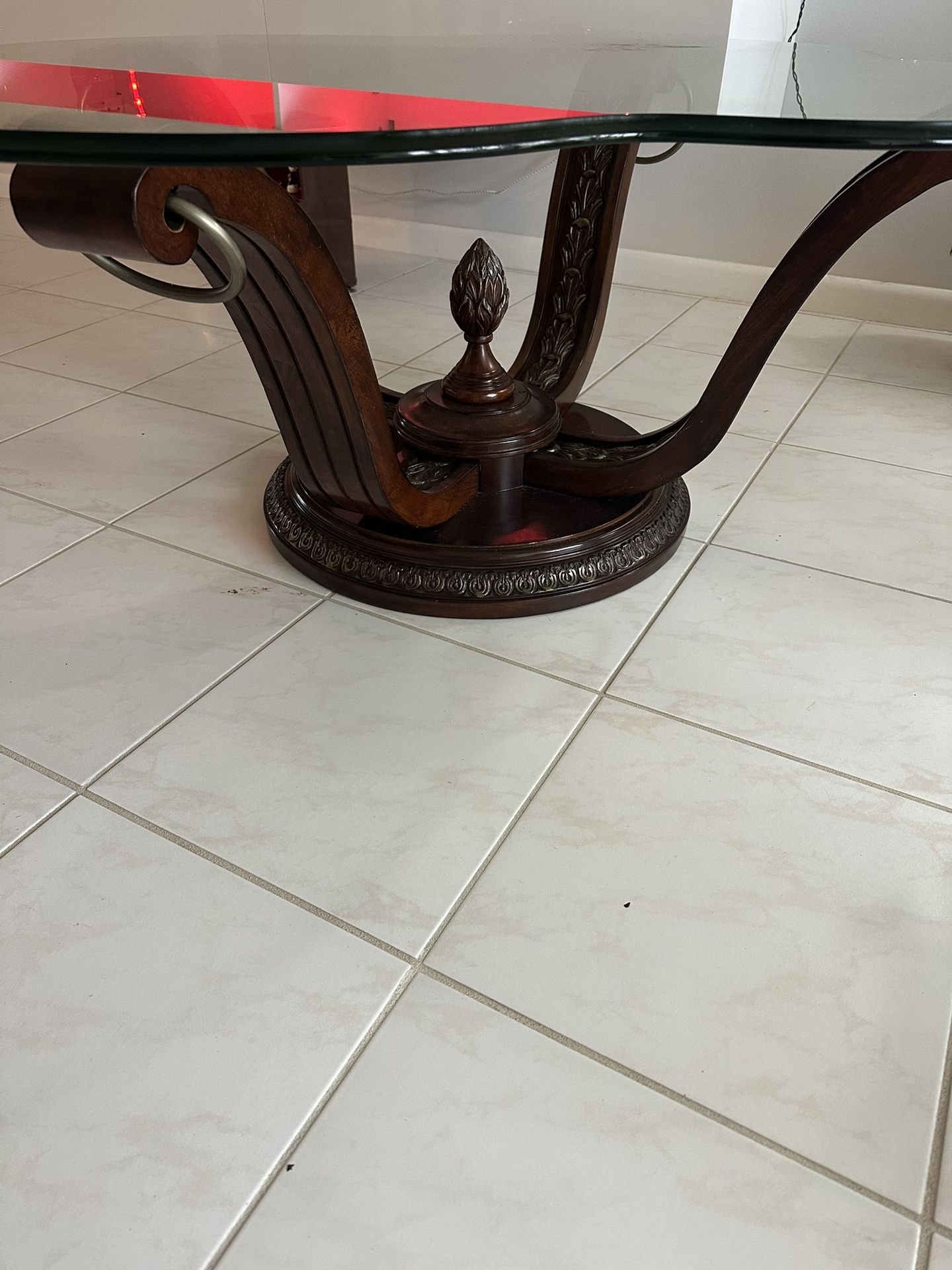 Coffee table and living room side