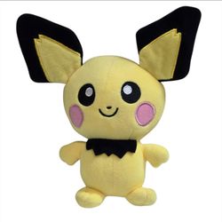 2018 Pokémon Center Pichu Plush 8" Stuffed Animal Pokemon Japan Yellow Electric