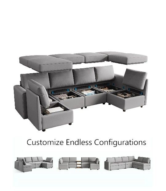 Modular Sofa- Light Gray