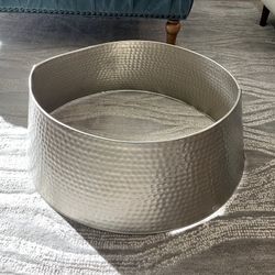 Hammered Metal Silver Tree Collar