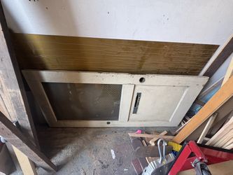 Architectural Salvage Door, Mortise Lock Safety Glass