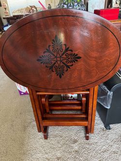Beautiful Tv Trays and Stand by BOMBAY