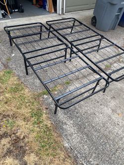 Like-New King Size Metal Platform Bed Frame - $80 OBO