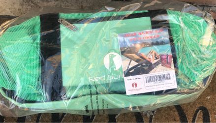 Brand New Turquoise Mesh Beach Bag With Cooler