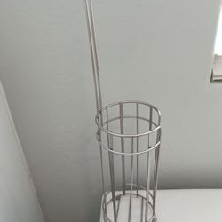 Silver Metal Toilet Paper Holder
