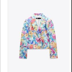 Vibrant Floral Blazer - Multicolor