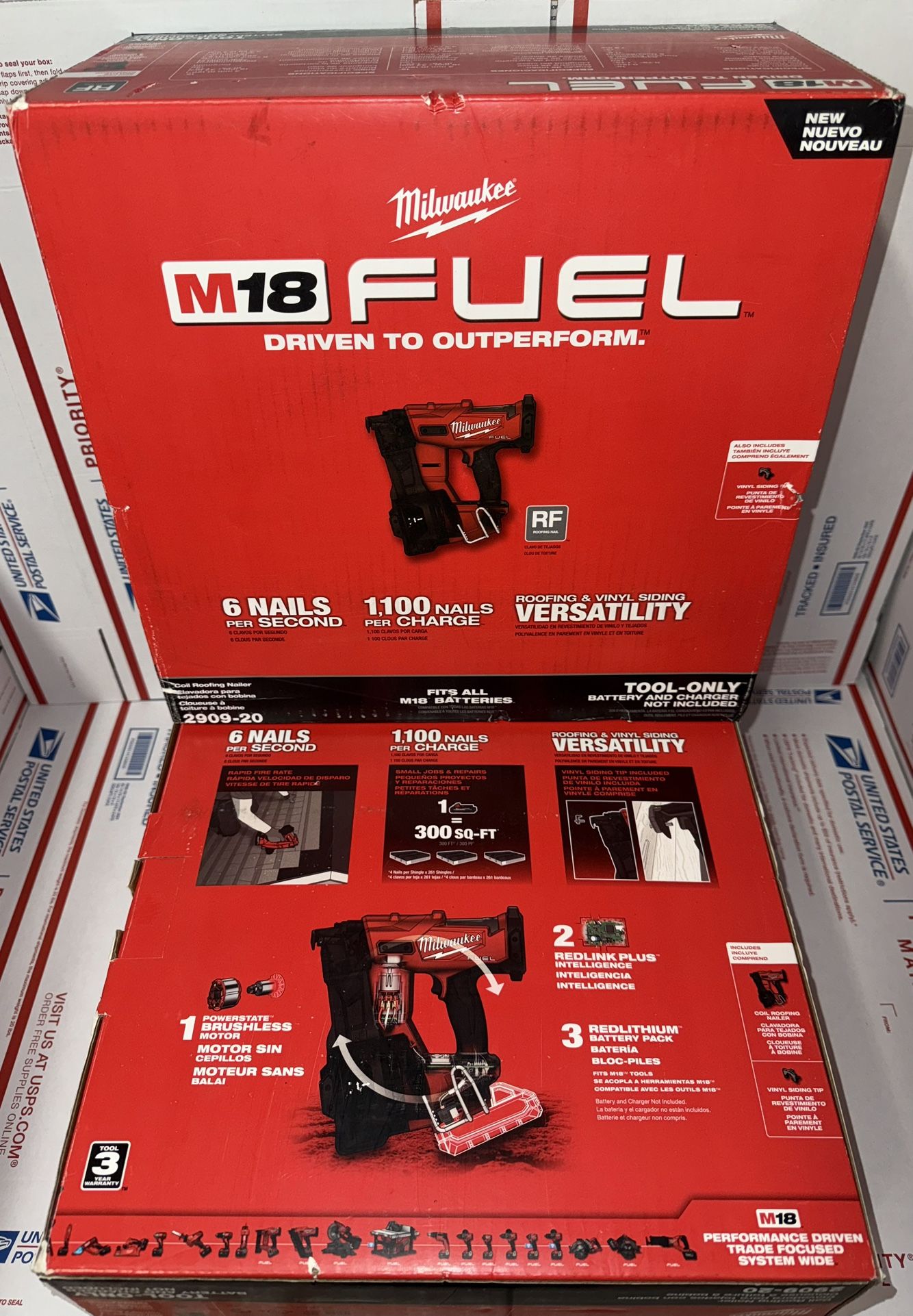 Milwaukee M18 Fuel Coil Roofing/Siding Nailer. Tool Only. Model #2909-20