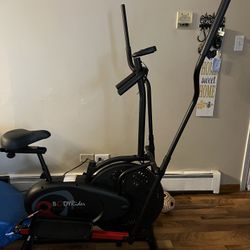 Body Rider 2-in-1 Cardio Dual Trainer, which functions as both an elliptical machine and an exercise bike. 