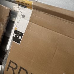 34” x 72” Pivot Swing Shower Door, 1/4 inch Tempered Glass Panel Hinged Shower Door in Matte Black Finish, Semi-Frameless Design