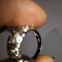 Silver Band Cubic Ceronium Diamonds