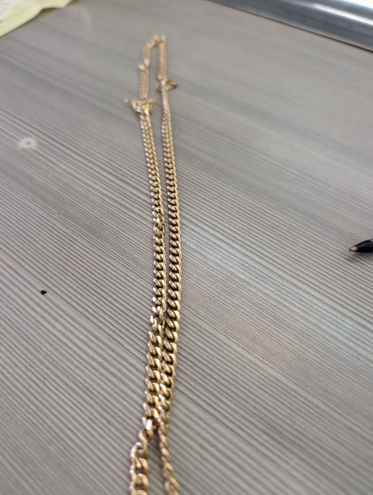 14kt Gold Chain Cuban Link 24in. 48.9 Grams. Weight 31.4