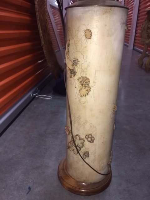 Antique wallpaper roller lamp.