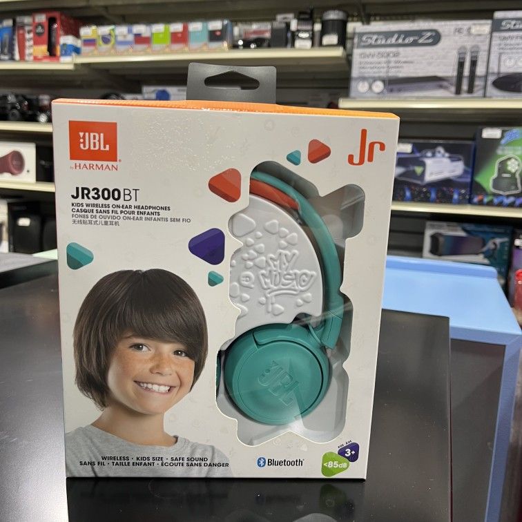 Jbl Kids Wireless On-ear Headphones Blue And Orange Audifonos Auriculares Jr300bt Available Blue & Teal