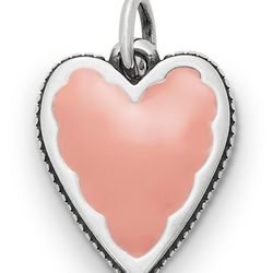 James Avery Pink Enamel Small Heart Charm