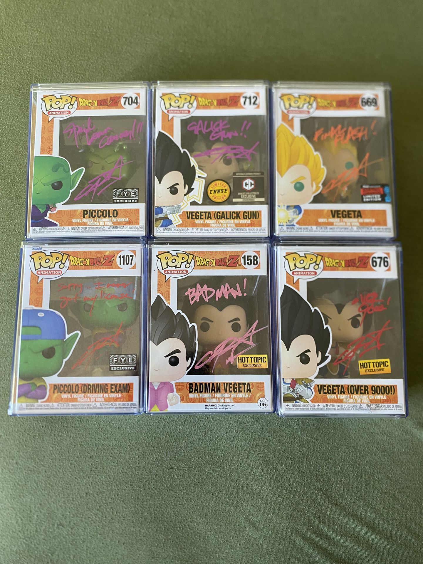Chris Sabat Autographed Funko Pops