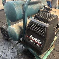 Vintage Makita Table Saw, Air Compressor and Craftsman Scroll Saw