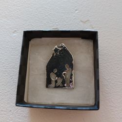 Sterling Silver Nativity Pin