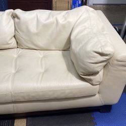 Off White Leather Couch