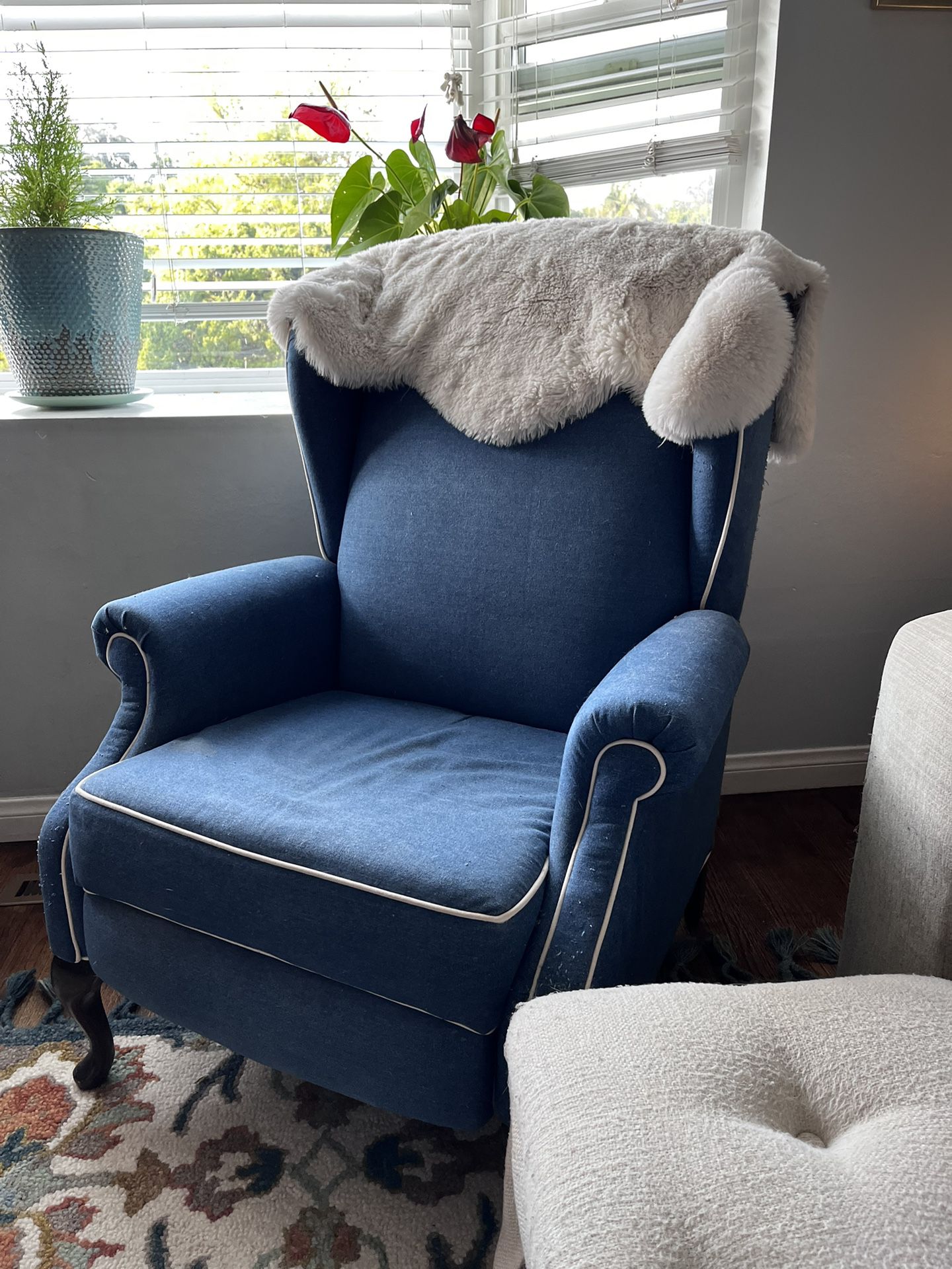 Custom Upholstered Wingback Recliner Chairs