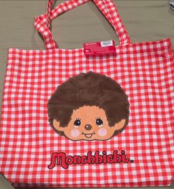 Monchhichi Gingham Tote Bag