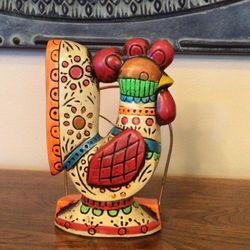 Vintage Rooster Letter / Napkin Holder
