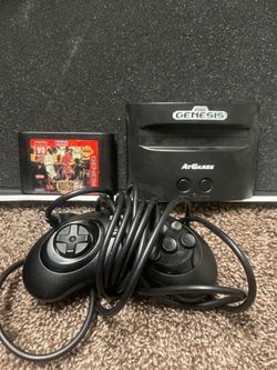 Sega Genesis AtGames Console Bundle (Works) Controller + Cords + Game