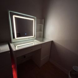 Glass Top Vanity
