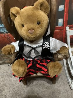 Brown build a bear in pirate outfit