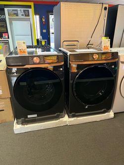 Samsung electric black washer and dryer
