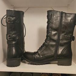 Black Lace up Boots