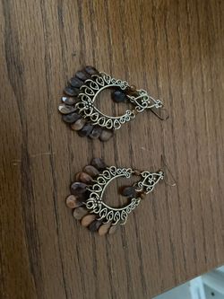 Beautiful gold earrings