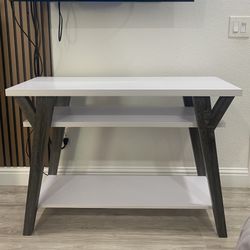 Modern White & Gray Console Table / TV stand – 42”