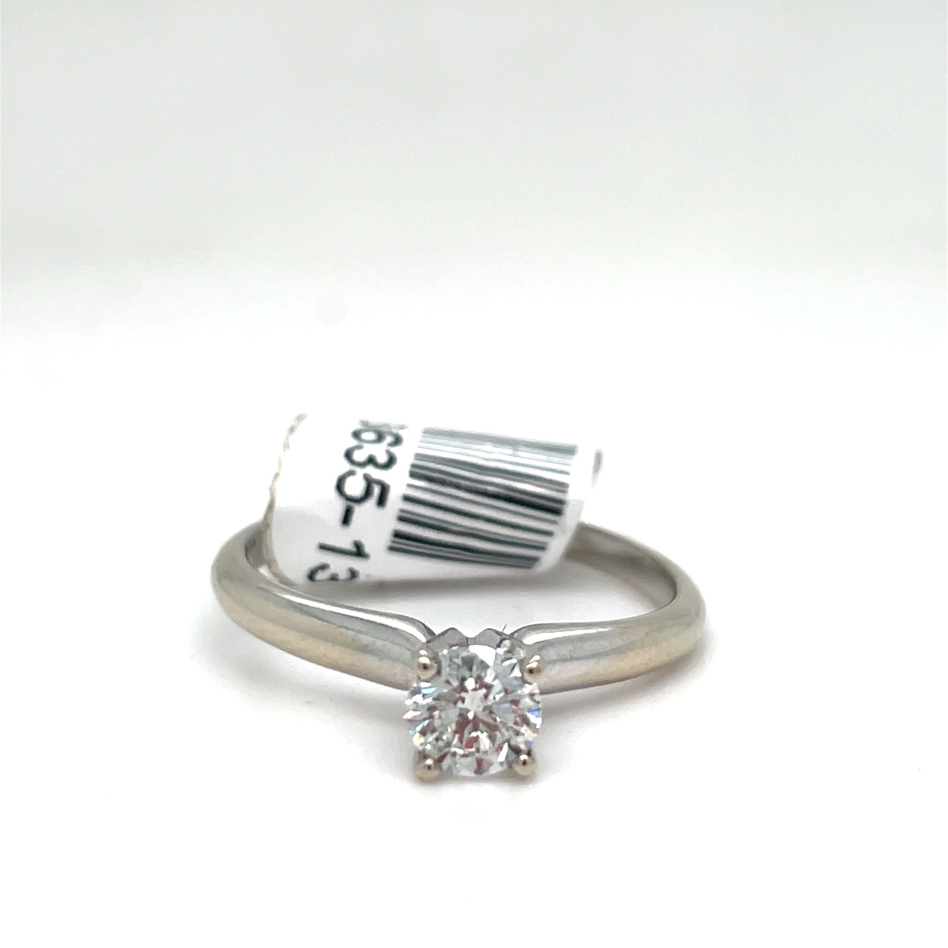 14KT White Gold Diamond Solitaire Ring 2.30g .33CTW Size 7 163635/13