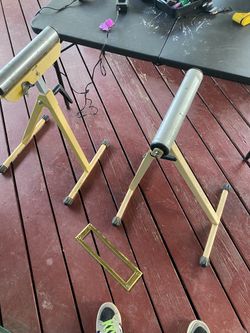 WOOD ROLLER STANDS!! $50 FOR  BOTH!
