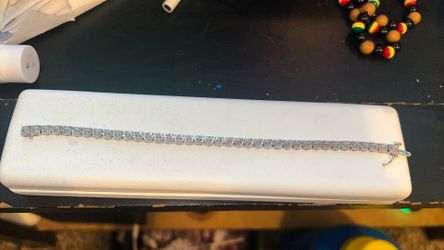 1k Diamond Cuts Tennis Bracelet Sterling Silver