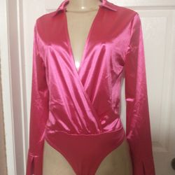 Pink Long sleeve Bodysuit M